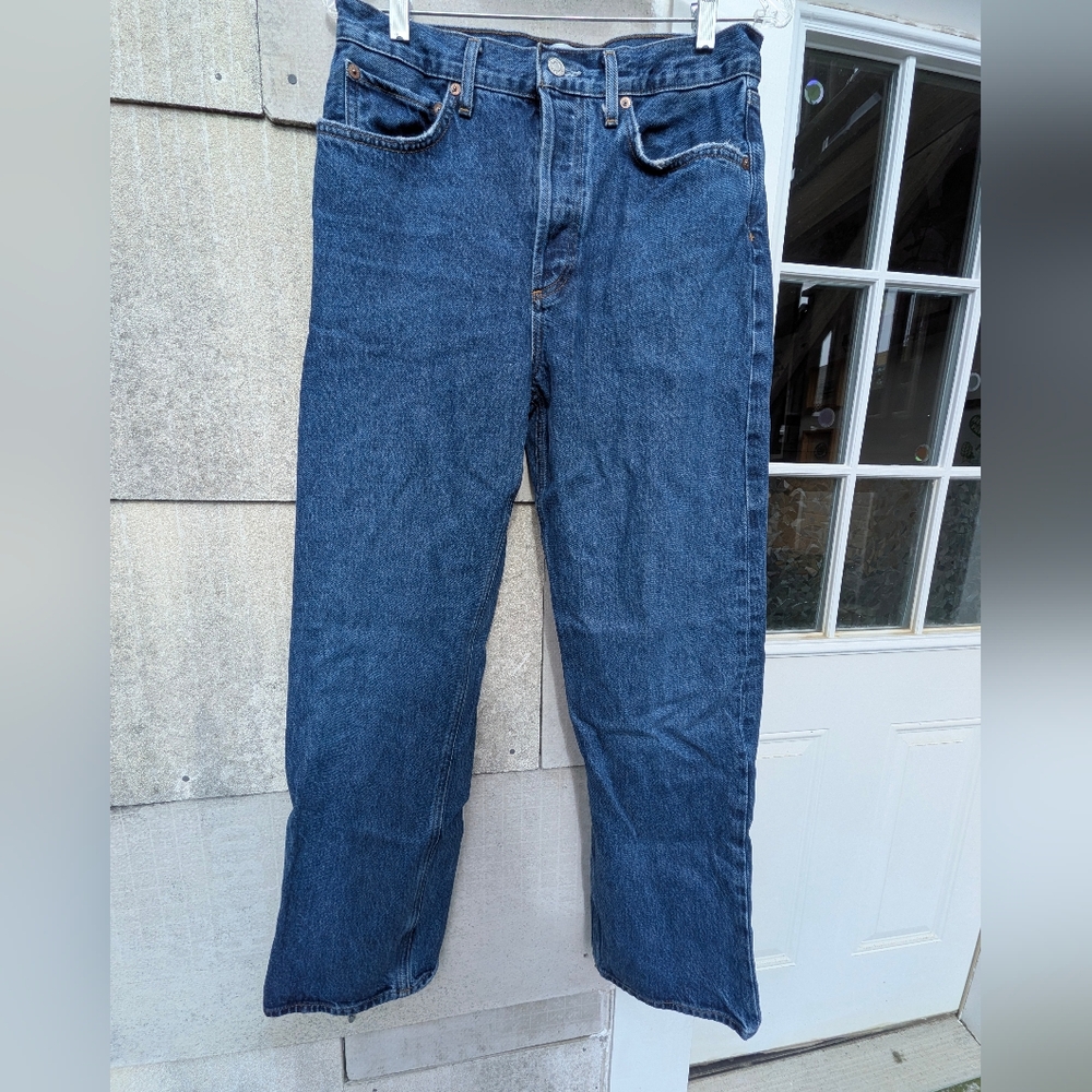 Agolde Fran Low Slung Straight Cuffed Jeans